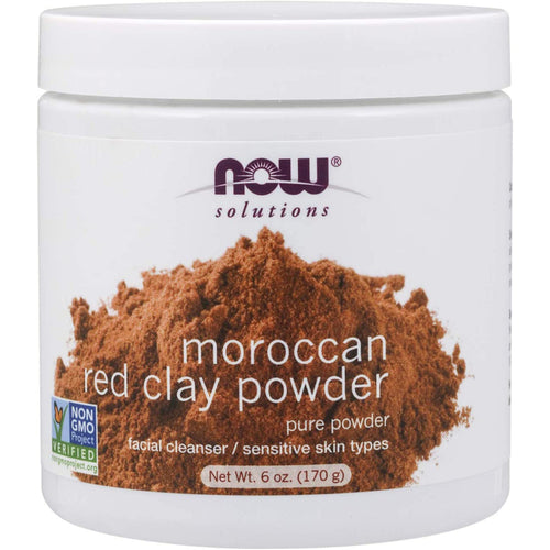 Pó de argila vermelha marroquina 100% puro 6 oz 170 g Boião    