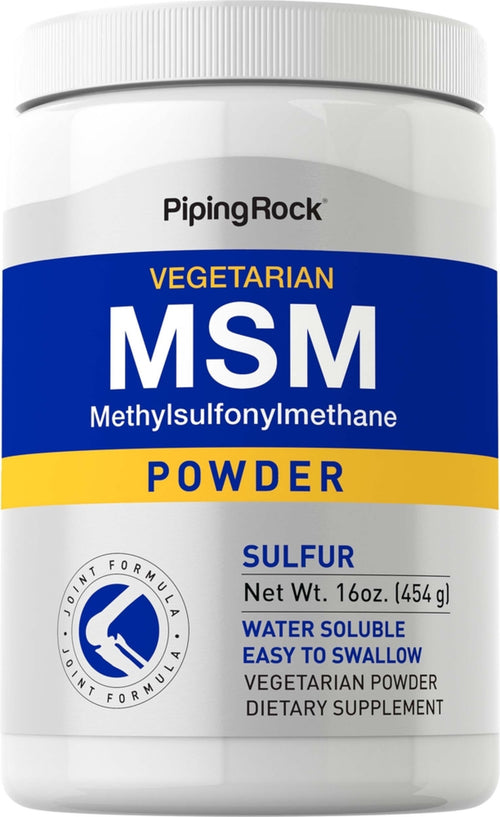 MSM (svovl)-pulver 3000 mg (pr. dosering) 16 oz 454 g Flaske  