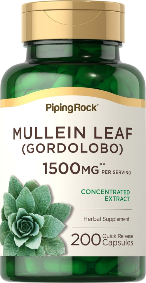 Königskerzenblatt (Gordolobo) 1500 mg (pro Portion) 200 Kapseln mit schneller Freisetzung     