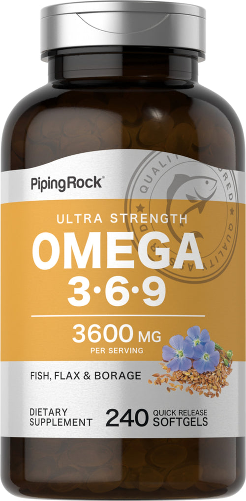 Multi Omega 3-6-9 din peşte, in şi limba-mielului 240 Geluri cu eliberare rapidă       