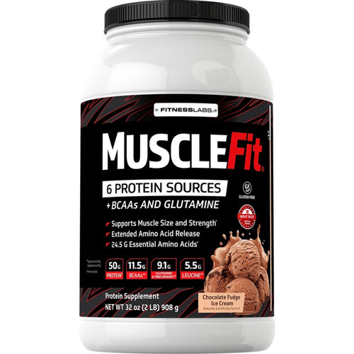MuscleFit-protein (chokoladeis) 2 pund 908 g Flaske    