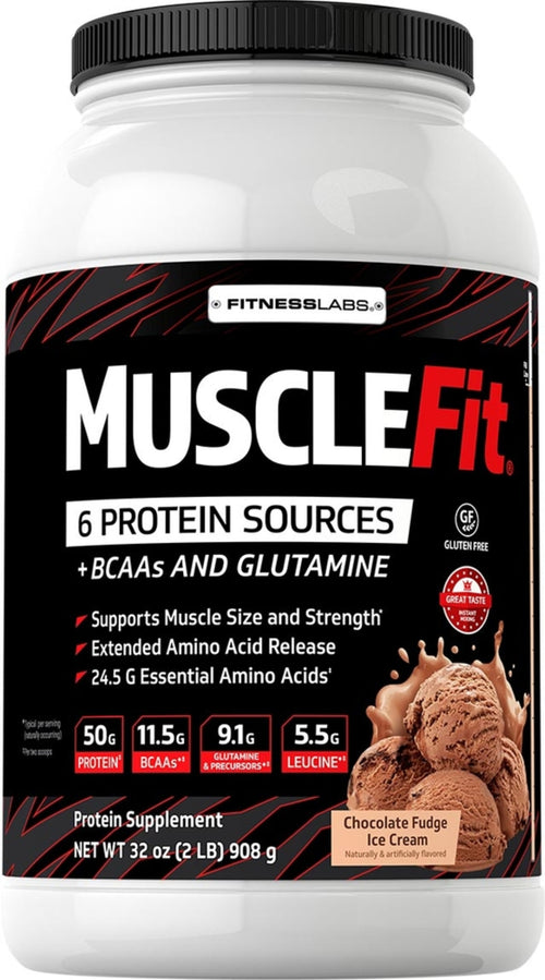 Proteína MuscleFit (sorvete de chocolate) 2 lb 908 g Frasco    