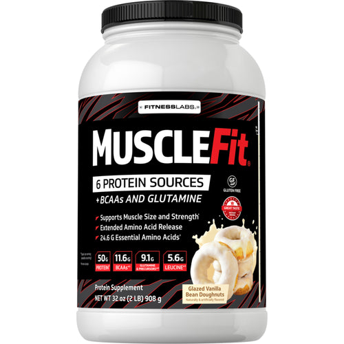 Proteina MuscleFIt (Gelato alla vaniglia) 2 lb 908 g Bottiglia    