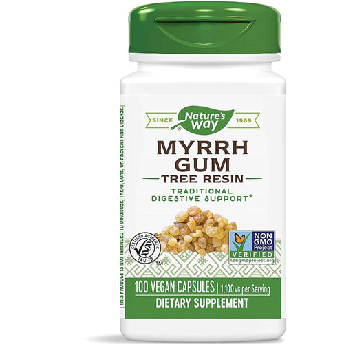 Gomme de myrrhe 1100 mg (par portion) 100 Gélules végétales     
