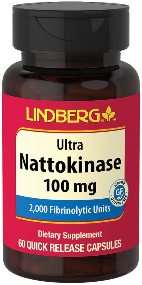 Nattokinase (2,000 FU) 100 mg 60 Kapseln mit schneller Freisetzung     