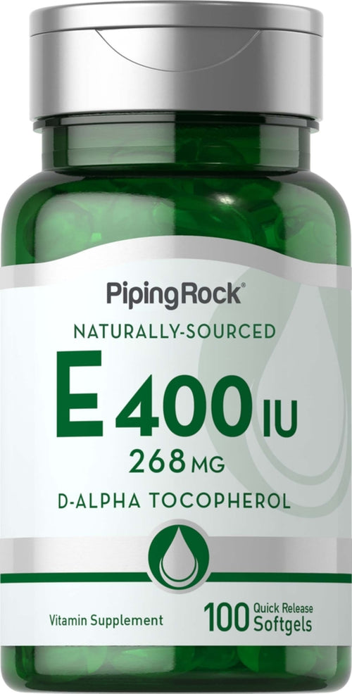 naturalna witamina E  400 IU 100 Miękkie kapsułki żelowe o szybkim uwalnianiu     
