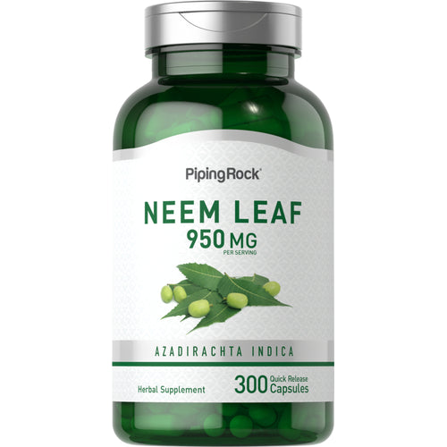 Neem-blad  950 mg (per dose) 300 Hurtigvirkende kapsler     