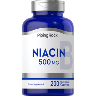 Niacin  500 mg 200 Kapsler for hurtig frigivelse     
