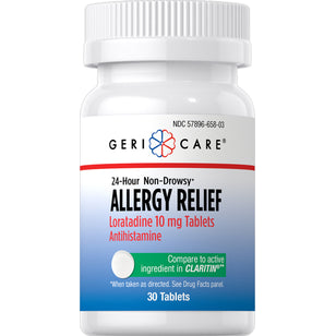 Loratadina para alívio de alergias sem sonolência 10 mg Comparar com Claritin 30 Tabletlər     