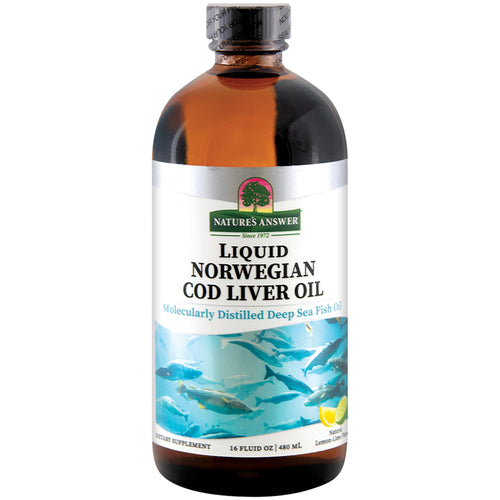 Olio liquido di fegato di merluzzo norvegese (limone lime) 16 fl oz 480 mL Bottiglia    