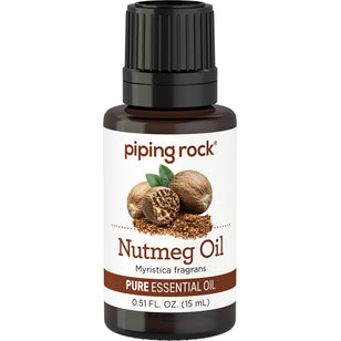 Nutmeg Pure Essential Oil (GC/MS Tested), 1/2 fl oz (15 mL) Dropper Bottle