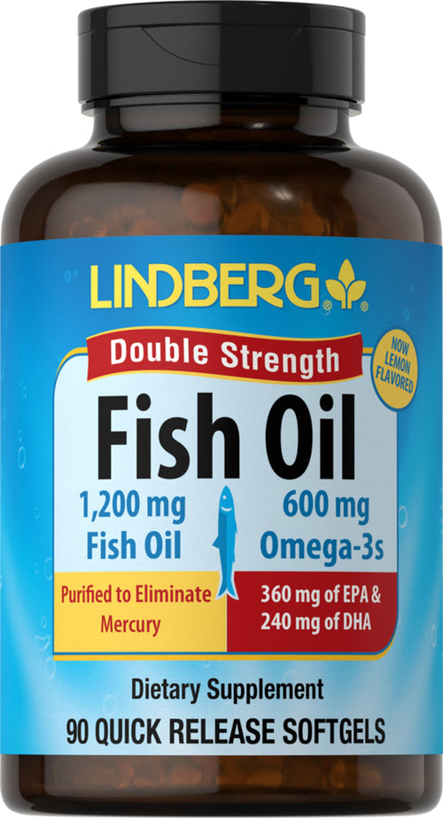 Huile de poisson riche en oméga-3 (double force) 1200 mg 90 Capsules     