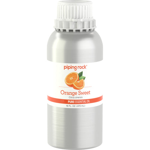 Aceite esencial de naranja dulce, puro (GC/MS Probado) 16 fl oz 473 mL Lata    