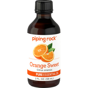 Aceite esencial de naranja dulce, puro (GC/MS Probado) 2 fl oz 59 mL Botella/Frasco    
