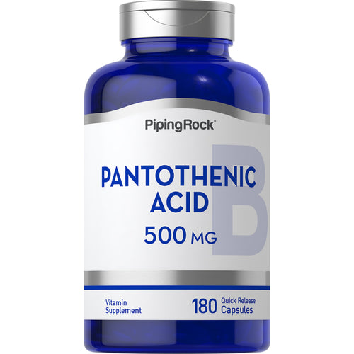 Pantothenic Acid, 500 mg, 180 Quick Release Capsules -Bottle
