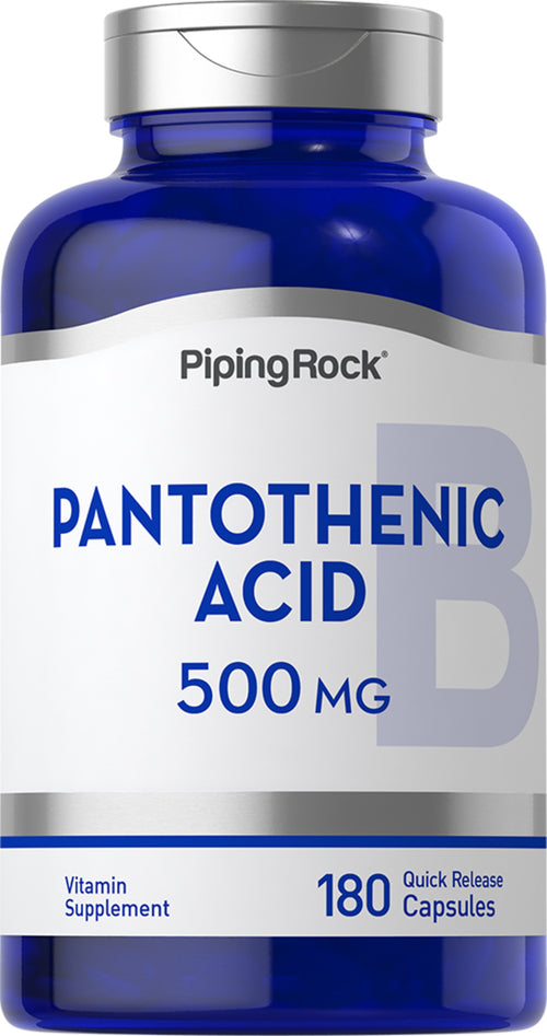 Pantothenic Acid, 500 mg, 180 Quick Release Capsules -Bottle