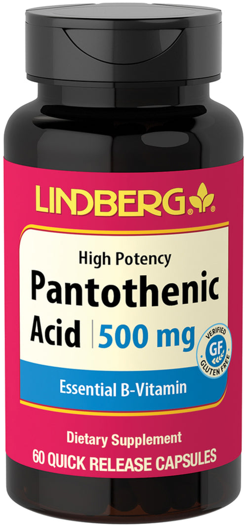 Ácido pantoténico  500 mg 60 Cápsulas de liberación rápida     