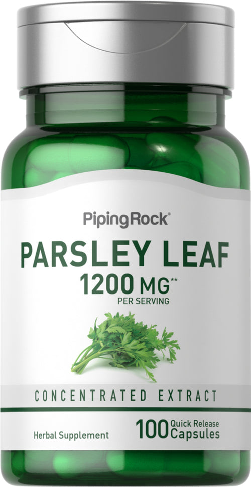 Persilleblad  1200 mg (pr. dosering) 100 Kapsler for hurtig frigivelse     