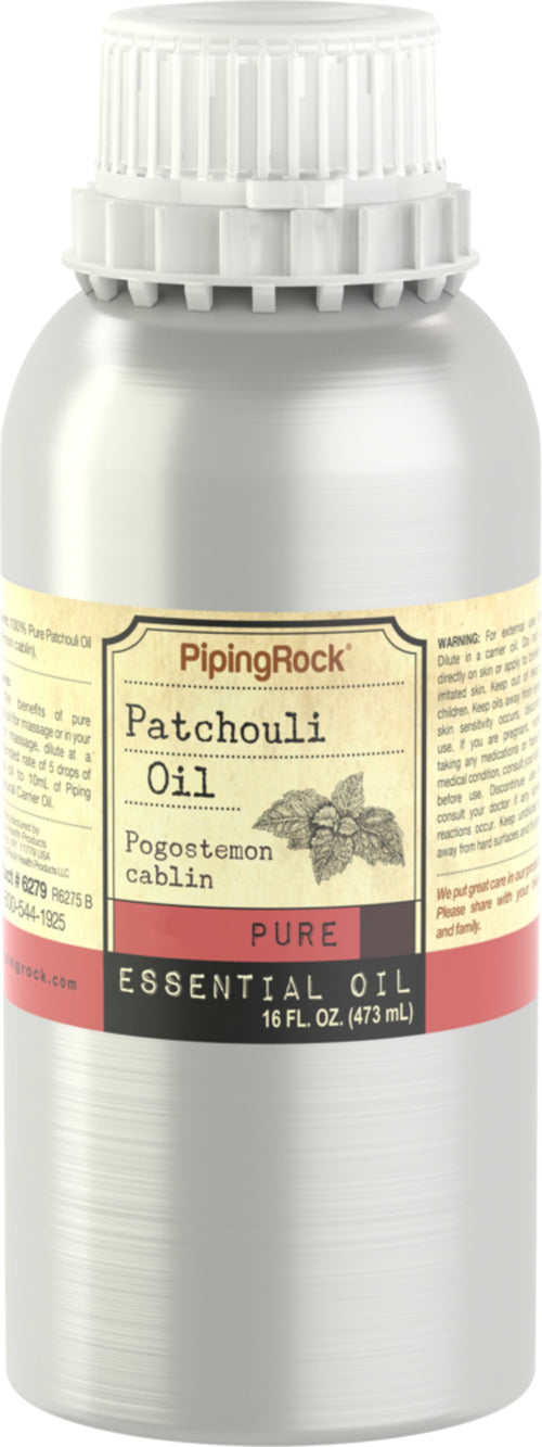 Patschuli dunkel, reines ätherisches Öl (GC/MS Getestet) 16 fl oz 473 ml Kanister    