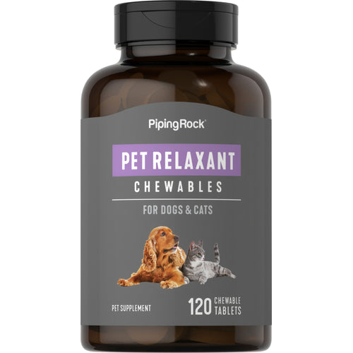 Pet Relaxant for Dogs & Cats, 120 Chewable Tablets Bottle