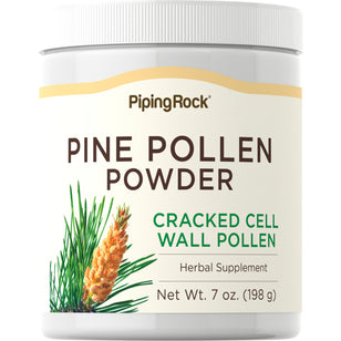 Pared celular en polvo recolectada de polen de pino silvestre 7 oz 198 g Botella/Frasco    