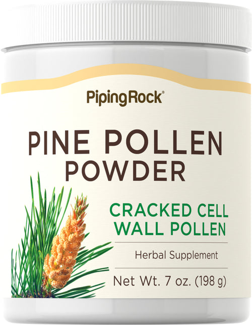 Poudre de parois cellulaires fissurées de pollen de pin à l'état sauvage 7 once 198 g Bouteille    