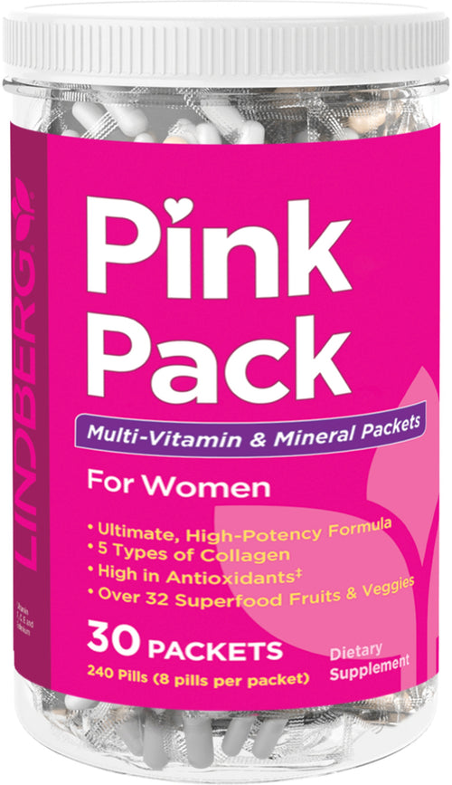 Rosa pakke for kvinner (multivitamin og mineral) 30 Pakker       
