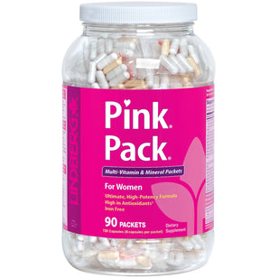 Pink Pack para mujer (multivitaminas y minerales) 90 Paquetes       