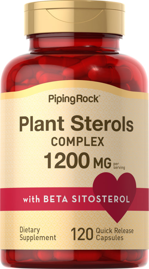 Plant Sterols Complex w/ Beta Sitosterol 1200 mg (per serving), 120 Quick Release Capsules Bottle