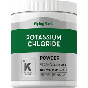 Polvo de cloruro de potasio 408 mg 16 oz 454 g Botella/Frasco  