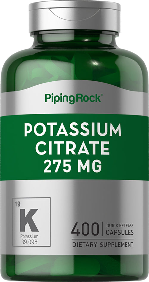 Potassium Citrate, 275 mg, 400 Quick Release Capsules bottle