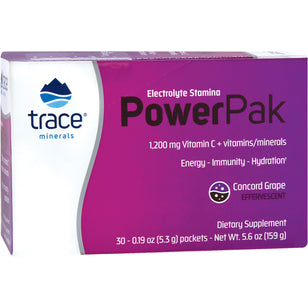 Power Pak vitamin C-pulver (Concord-drue) 1200 mg 30 Pakker     