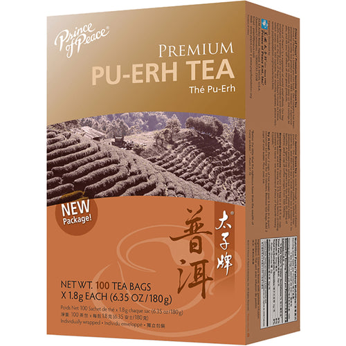 Prémiový čierny čaj Pu-Erh 100 Čajové vrecká       