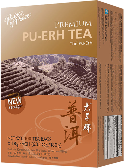 ชา PU-ERH ดำพรีเมียม 100 ถุงชา       