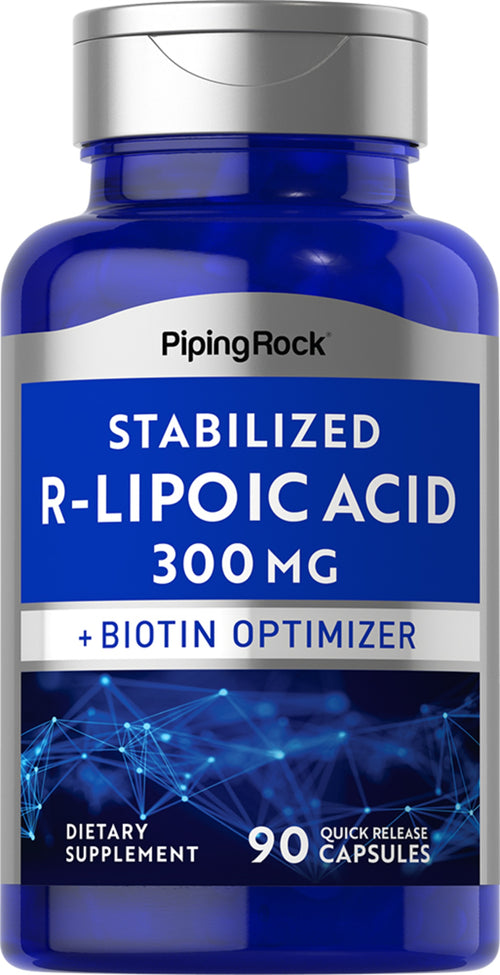 R-Fraction Alpha Lipoic Acid (Stabilized), 300 mg, 90 Quick Release Capsules-Bottle
