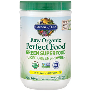 Polvere superfood verde Perfect Food biologica non trattata 14.6 oz 414 g Bottiglia    