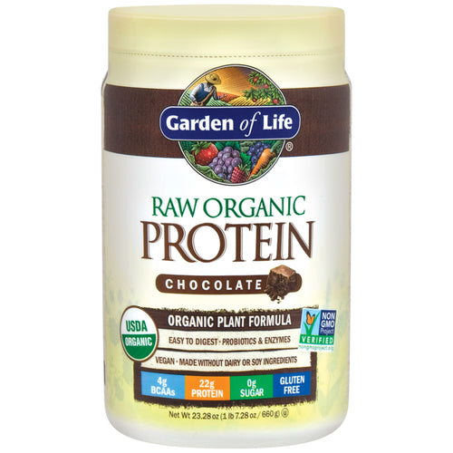 Surový organický rastlinný proteínový prášok (čokoláda) 23.28 oz 660 g Fľaša    