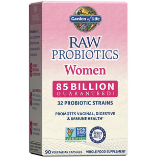 Surowe probiotyki dla kobiet,85 Miliardy CFU 90 Kapsułki wegetariańskie     