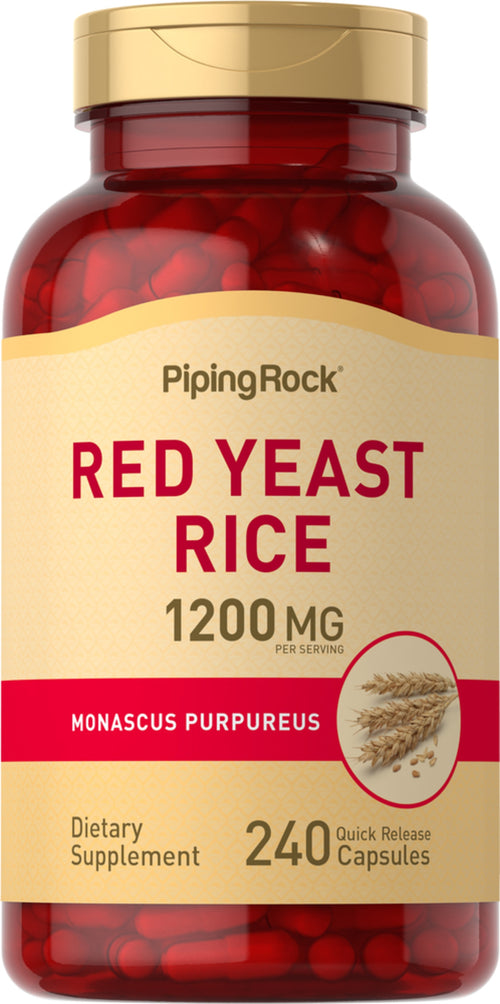 Red Yeast Rice, 1200 mg (per serving), 240 Quick Release Capsules Bottle