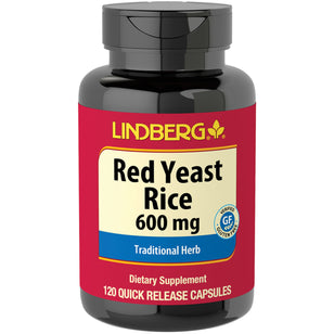 Czerwone drożdże z ryżu  600 mg 120 Kapsułki o szybkim uwalnianiu     