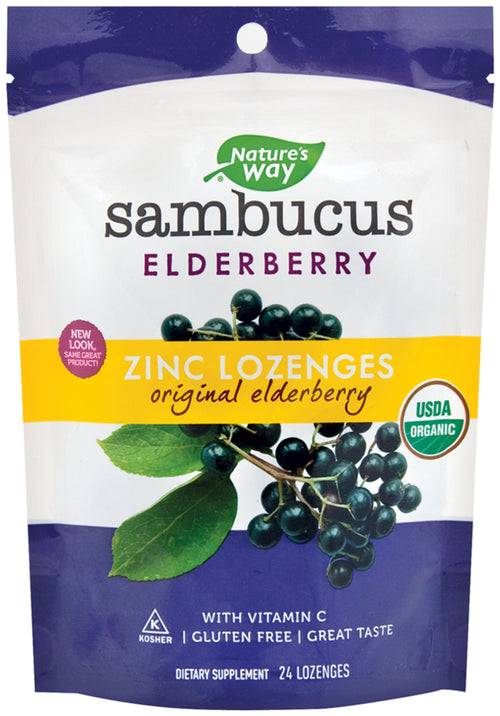 Sambucus pastiller med hyllebær og sink (organisk) 24 Sugetabletter       
