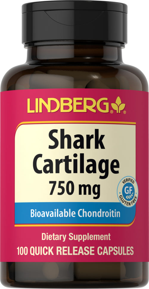 Cartilagem de tubarão  750 mg 100 Cápsulas de Rápida Absorção     
