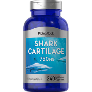 Cartilagem de tubarão  750 mg 240 Cápsulas de Rápida Absorção     