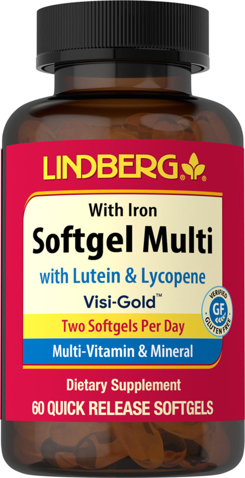 Softgel Multi ที่มีส่วนผสมของลูทีนและไลโคปีน 60 ซอฟต์เจลแบบปล่อยตัวยาเร็ว       
