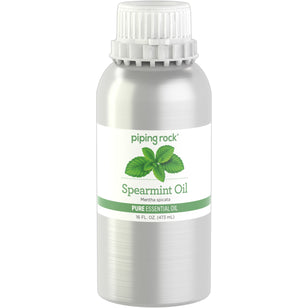 Olio essenziale puro al di menta verde (GC/MS Testato) 16 fl oz 473 mL Contenitore in metallo    