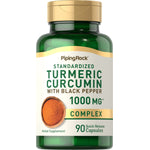 Standardiseret Gurkemeje/Kurkumin Complex m/sort peber 1000 mg 90 Kapsler for hurtig frigivelse     