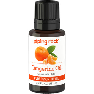 Tangerine Pure Essential Oil (GC/MS Tested), 1/2 fl oz (15 mL) Dropper Bottle