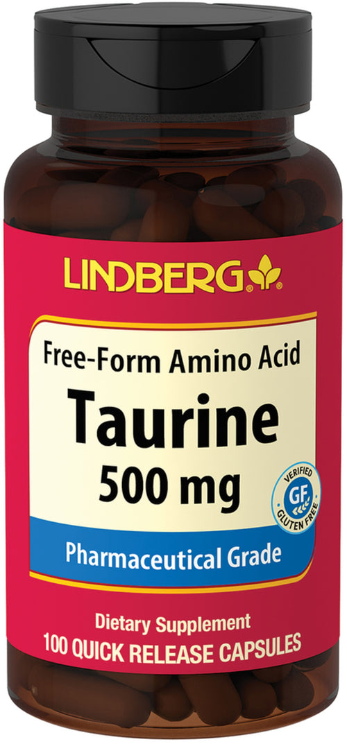 Taurin  500 mg 100 Kapsler for hurtig frigivelse     