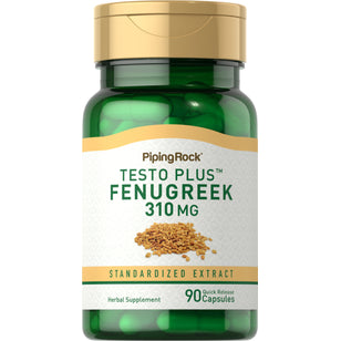 TestoPlus Fenugreek Extract, 310 mg, 90 Quick Release Capsules Bottle