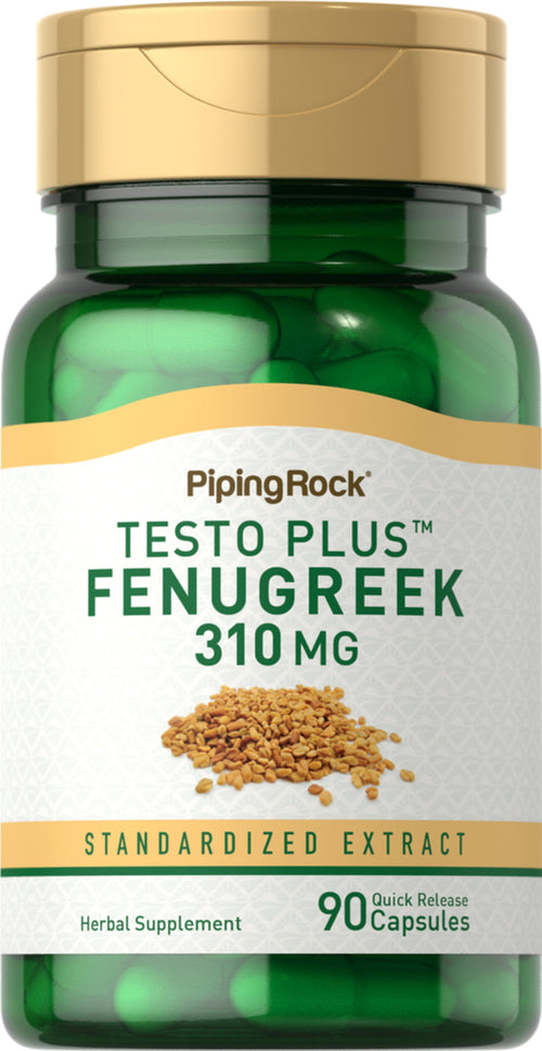 TestoPlus Fenugreek Extract, 310 mg, 90 Quick Release Capsules Bottle